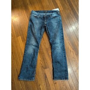 EUC Silver Jeans Co‎ Womens Berkley Straight Jeans 33x32 Acid Fade Distressed